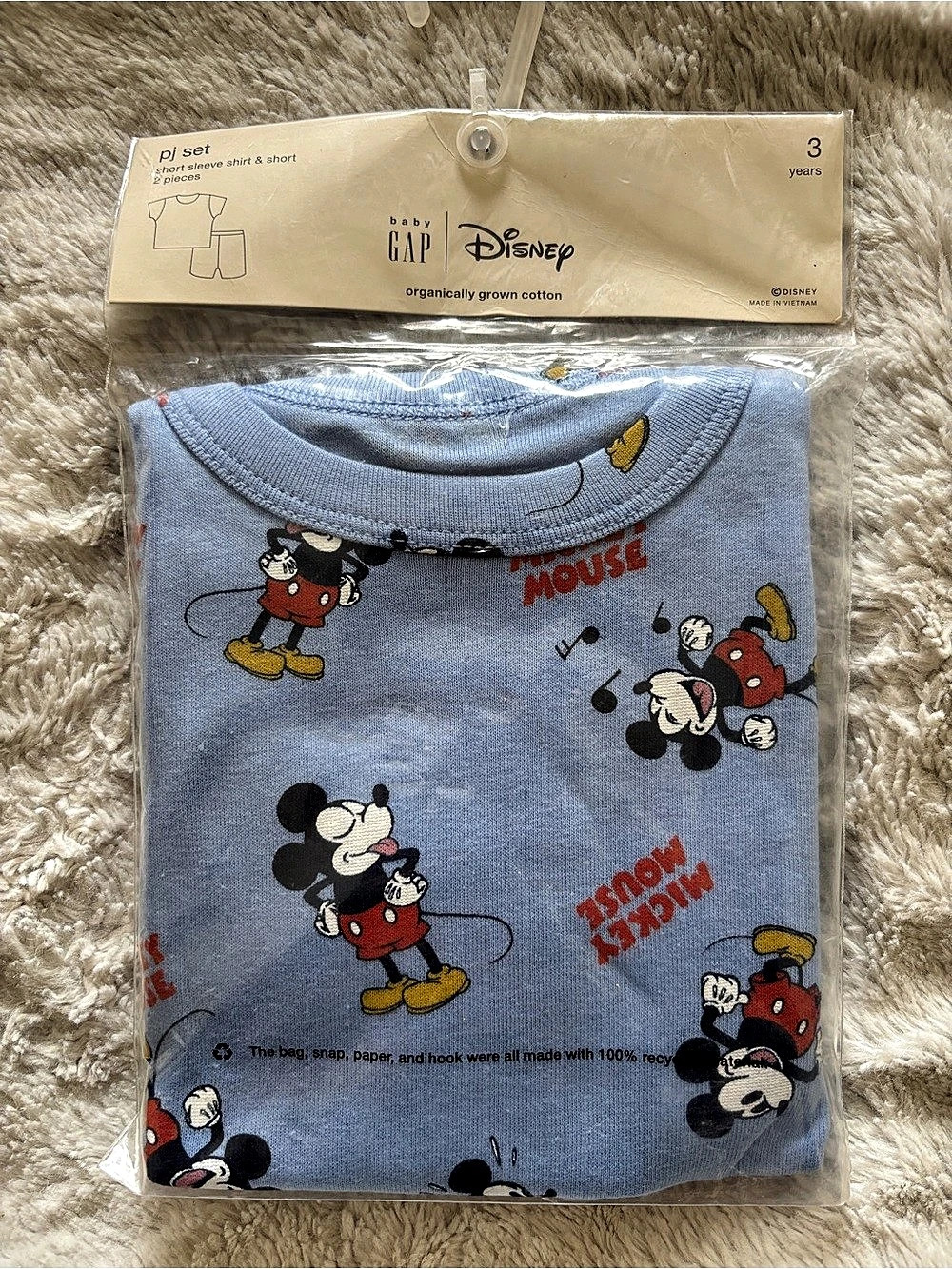 Disney Mickey Mouse short sleeve shirt and shorts